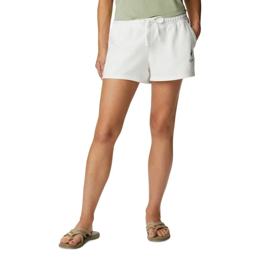Columbia Women's Trek French Terry Shorts White 5" Inseam With Pockets XL